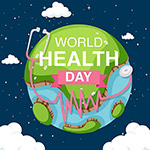 绘画地球健康日矢量