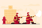 消防员矢量插画