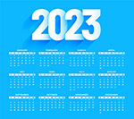 2023蓝色日历