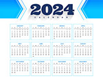 2024新年日历矢量