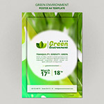 绿色环境海报模板
