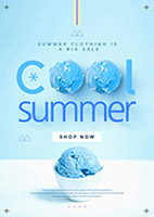 清凉一夏冰淇淋海报