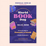 世界图书日插画海报