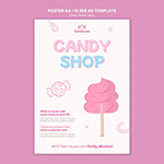糖果商店插画海报