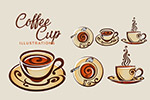 装饰咖啡茶杯插画