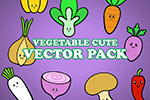 可爱的蔬菜角色插画