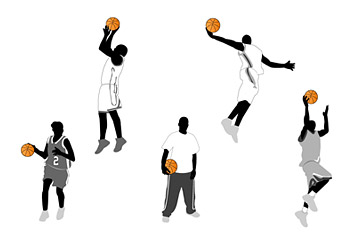 篮球运动人物_矢量体育运动