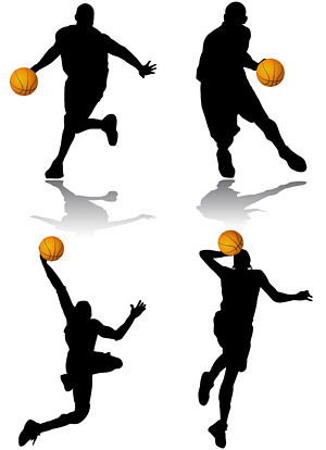 篮球运动人物剪影