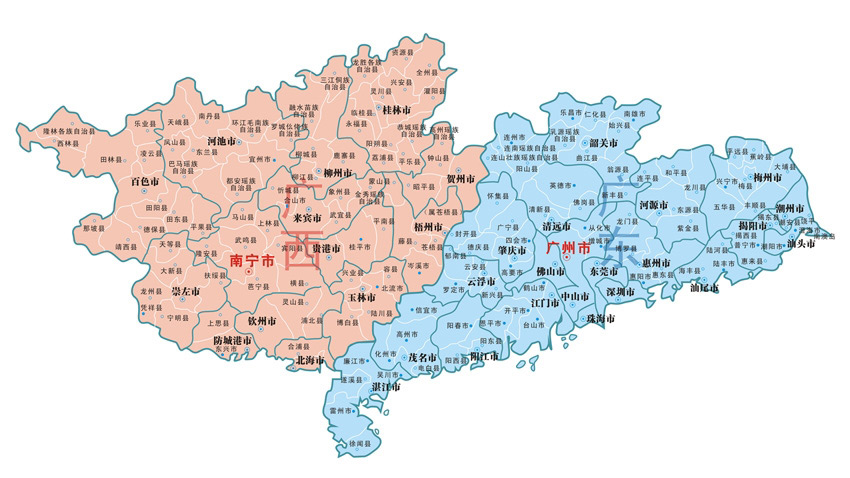 广东广西地图_矢量地图- 素材中国_素材