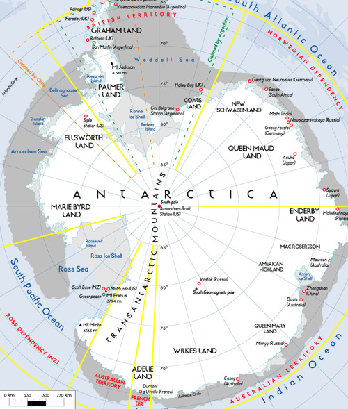 矢量南极地图
