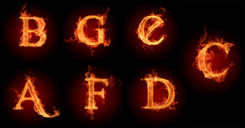 燃烧着的字母
