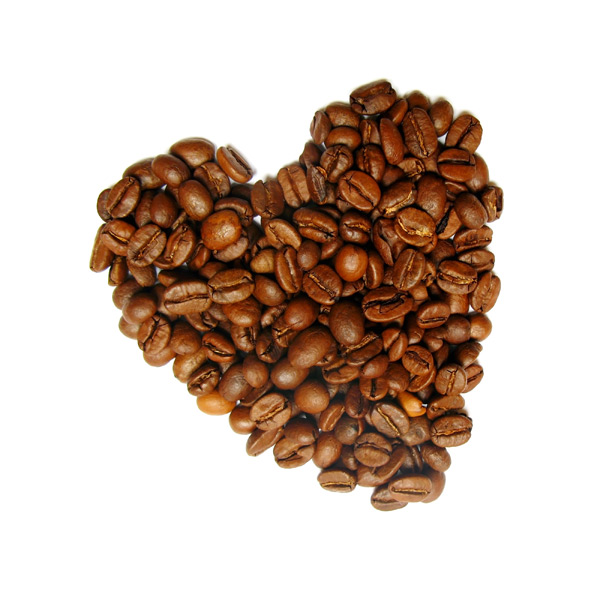 咖啡豆心型