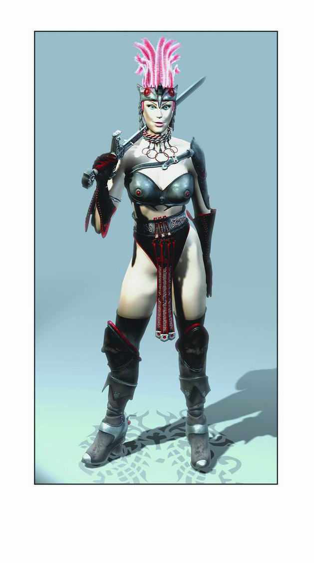 游戏女武士模型
