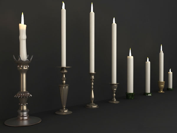 蜡烛和烛台