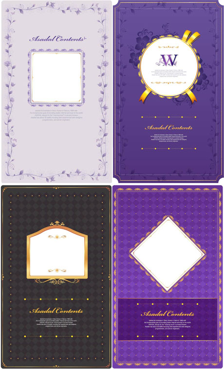 紫色花纹卡片