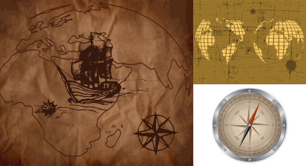 旧地图与指南针
