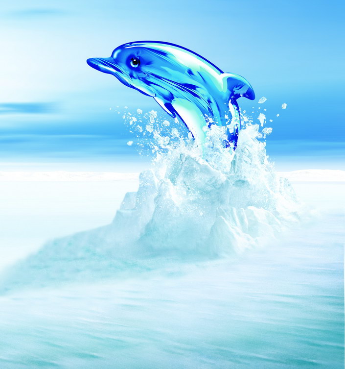 跳跃水晶海豚