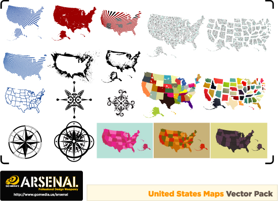 炫彩美国地图模块