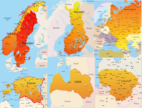 东欧国家地图