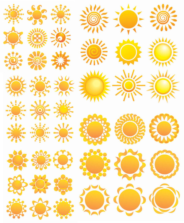 素材分类: 矢量各式图标所需点数: 0  点 关键词: 多款太阳花纹样矢量