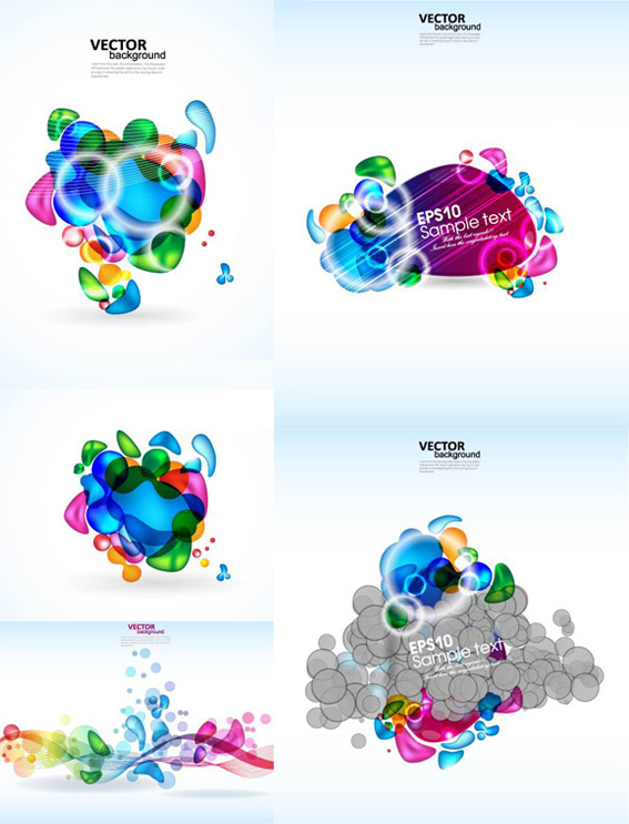 抽象彩色水泡沫