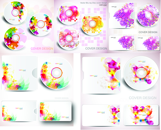 彩抽象图案CD包装