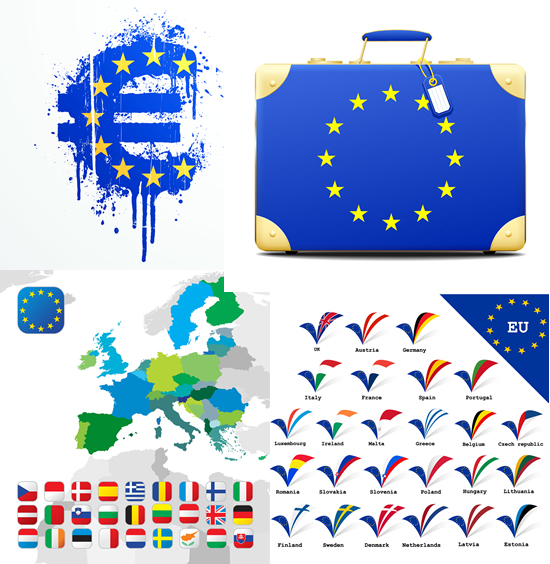 欧盟成员国旗图标