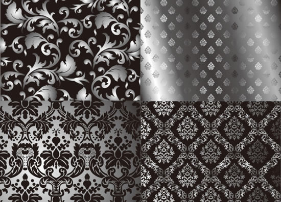 Silver gray shading background | Pattern border