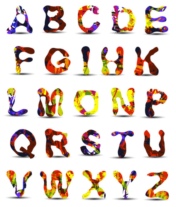 颜料效果字母