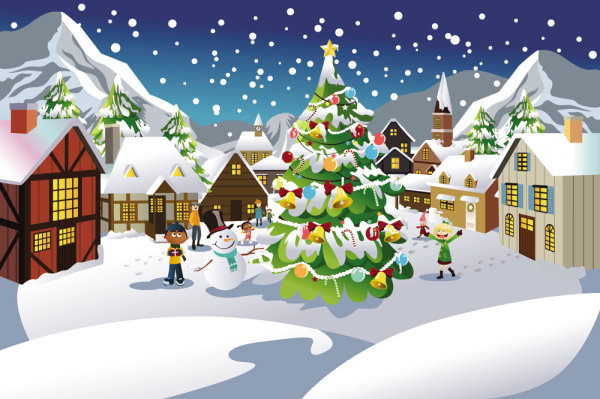 clip art village scene - photo #38