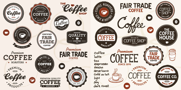 欧式咖啡标签