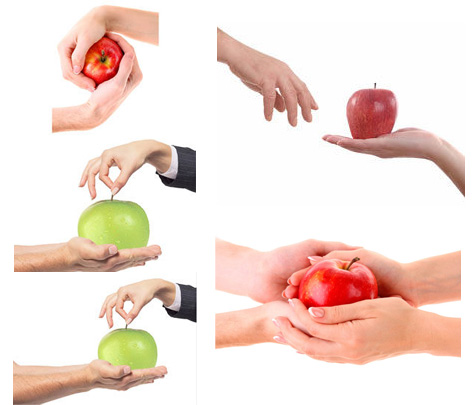 苹果与人的手