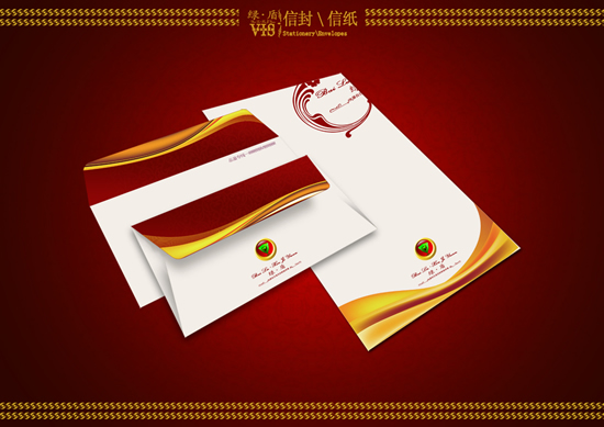 绿盾vis信封信纸_cis设计 - 素材中国_素材cnn