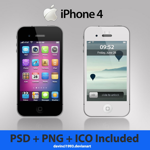 iphone4手机PSD