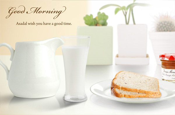 牛奶面包早餐_效果图