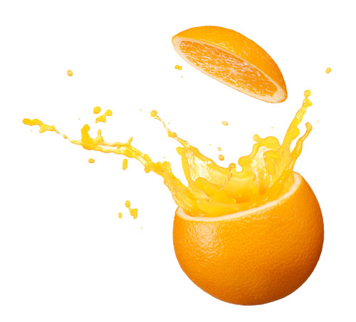 橘橙果汁飞溅