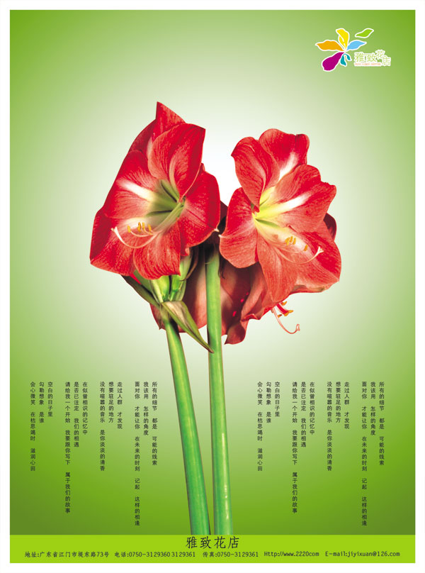 鲜花花店海报