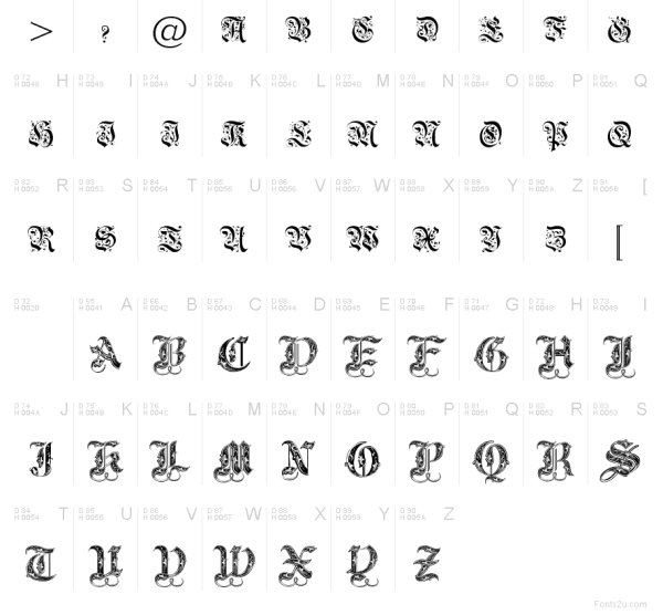 复古哥特字体