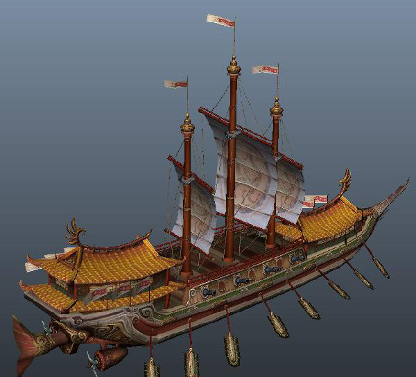 3d船模型