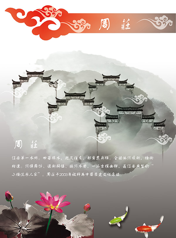 周庄古镇旅游海报
