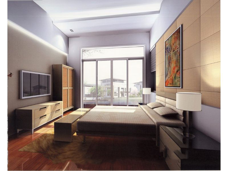 温馨现代卧室模型
