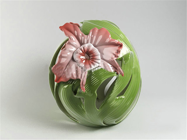 缠绕花瓶3D模型
