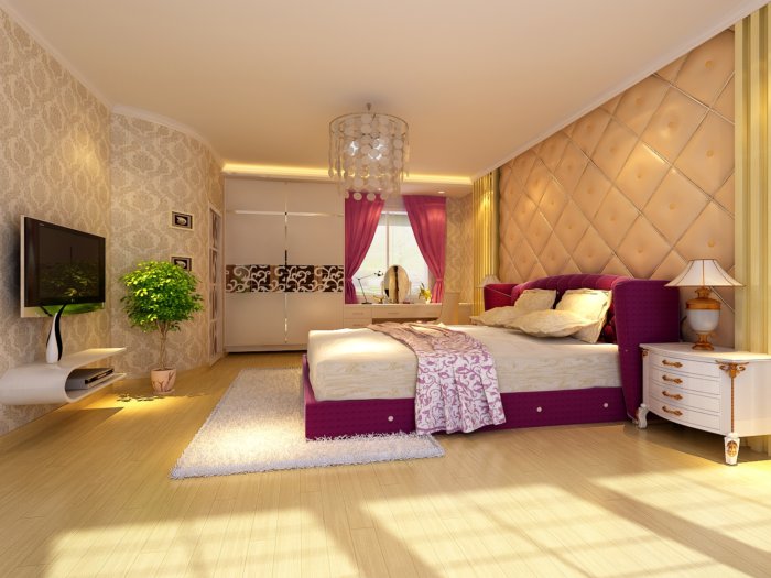 浪漫卧室模型