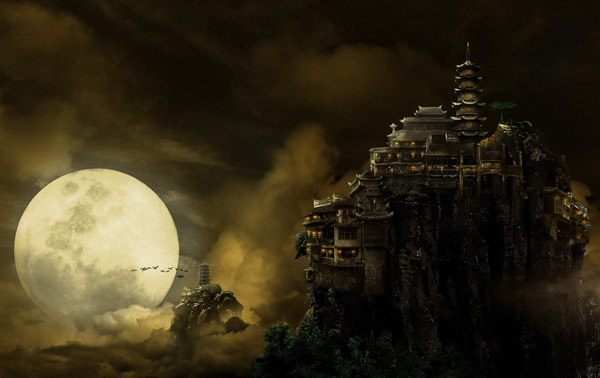 月光下的密山城堡