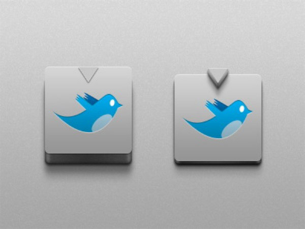 Twitter标志按钮