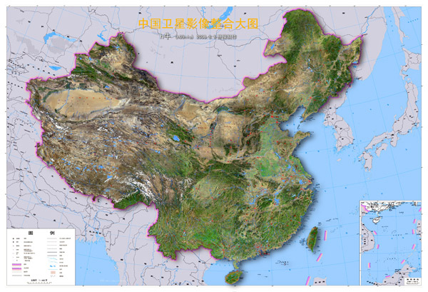 中国地貌影像地图图片