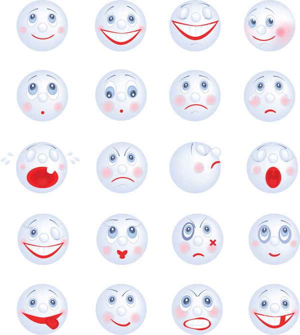 素材分类: 矢量卡通角色所需点数: 0  点 关键词: 可爱卡通笑脸表情