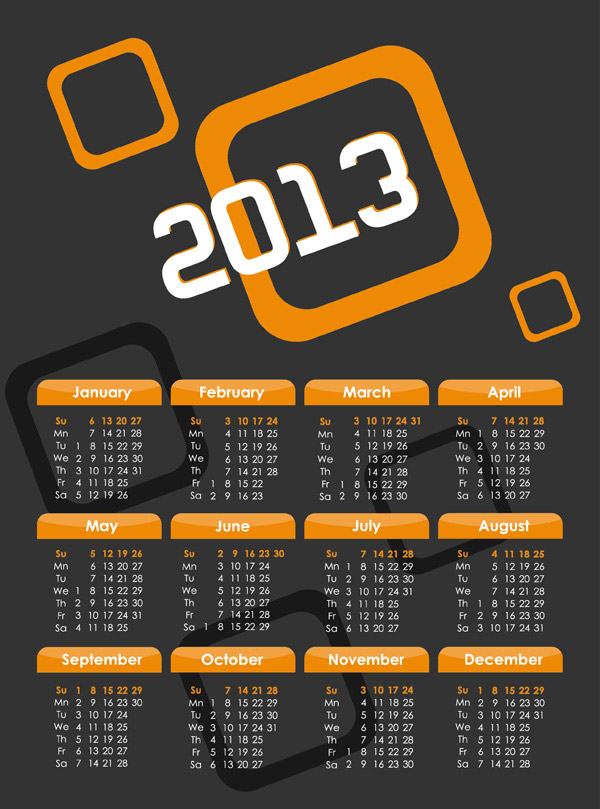 2013年创意日历