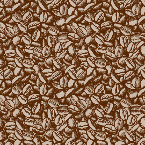 手绘咖啡豆背景