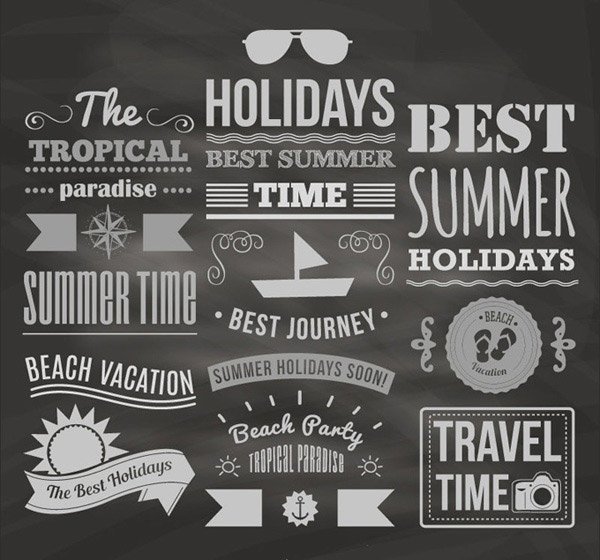 夏日度假主题字体